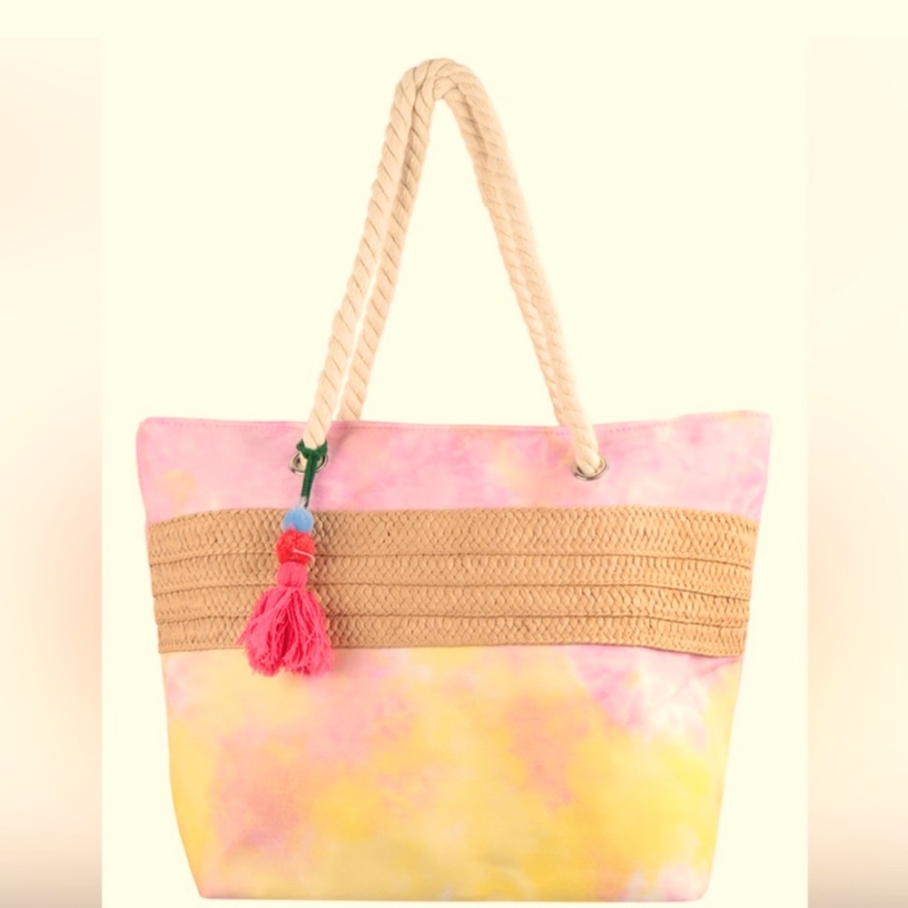 Pastel Colored Tie Dye Beach/Tote Bag NWT